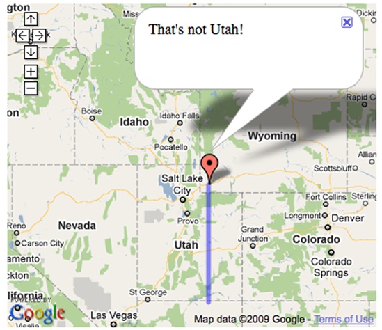 You can't trick math—that point is outside of Utah!