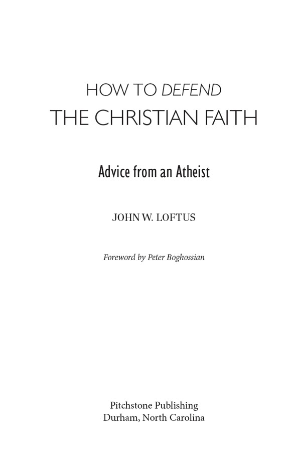 Book Title of How to Defend the Christian Faith