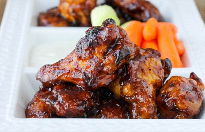 Saucy Chipotle Maple Baked Chicken Wings {GF}