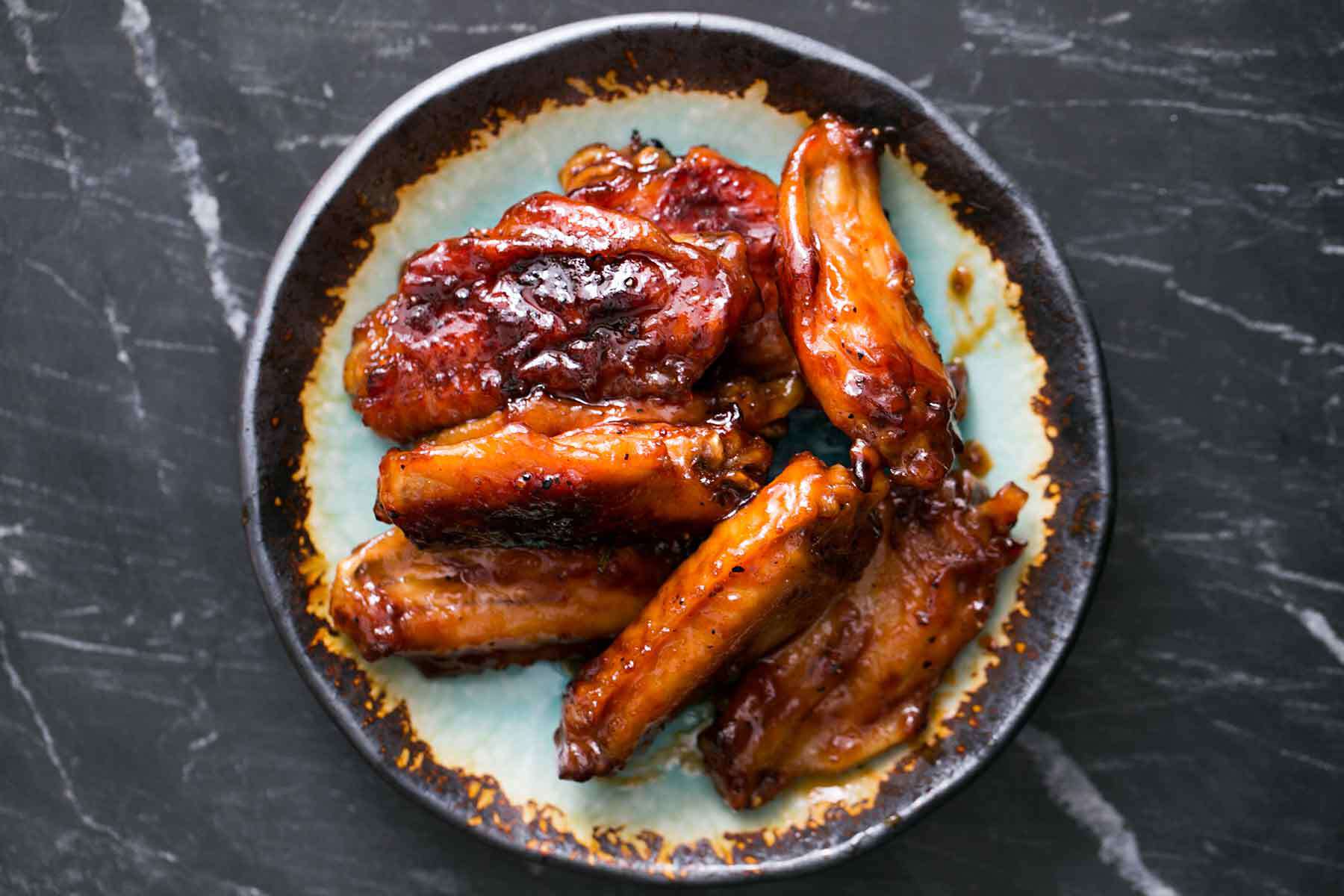 Bourbon Maple Glazed Chicken Wings Recipe | SimplyRecipes.com