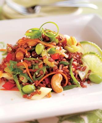 Asian Japonica Rice Salad with Edamame