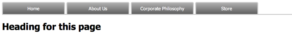 Floating list items let you create equal-width buttons for a navigation bar like this one. You can see the actual CSS that created this bar on above.