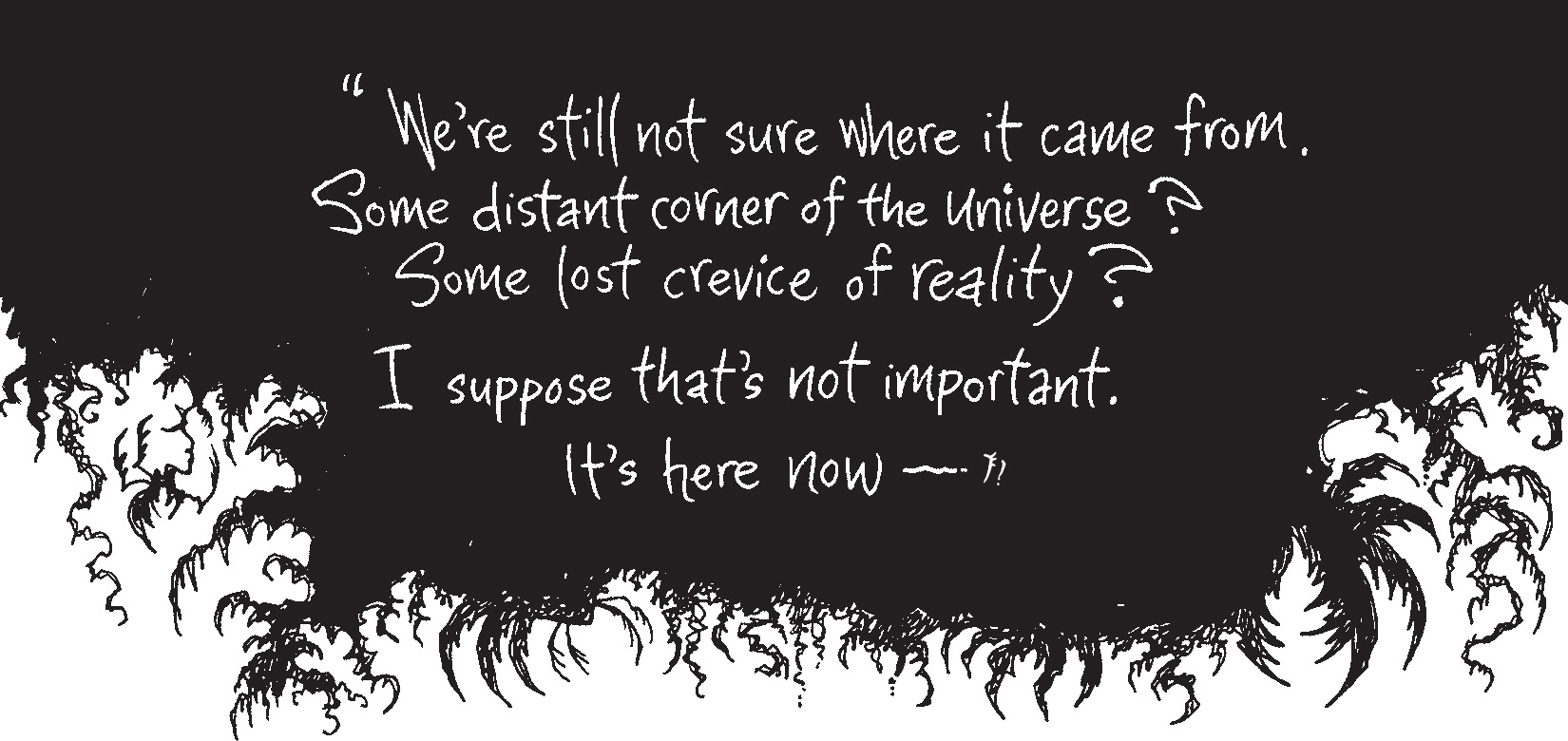 We’re still not sure where it came from. Some distant corner of the universe? Some lost crevice of reality? I suppose that’s not important. It’s here now.