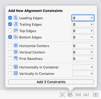 Adding constraints to the visual effects view