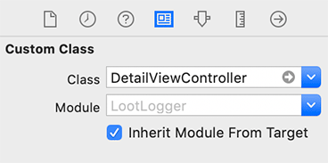 Setting the view controller class