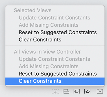 Clearing constraints