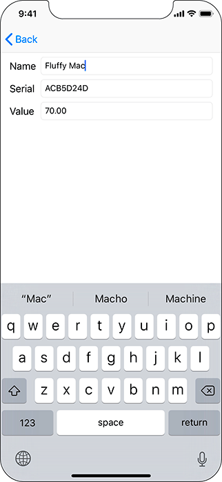 Keyboard appears when a text field is touched