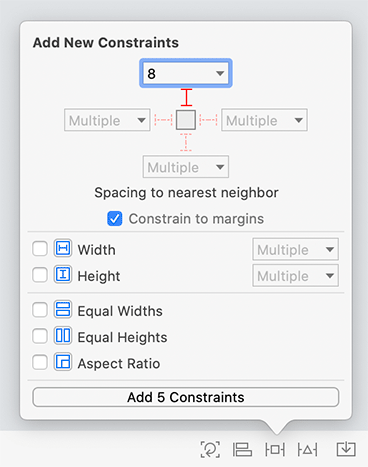 Setting the spacing between neighbors