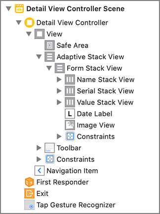 Renaming the stack views