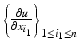 $$ {\left\{\frac{\partial u}{\partial {x}_{i_1}}\right\}}_{1\le {i}_1\le n} $$