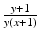 $$ \frac{y + 1}{y\left(x + 1\right)} $$