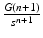 $$ \frac{G\left(n+1\right)}{s^{n+1}} $$