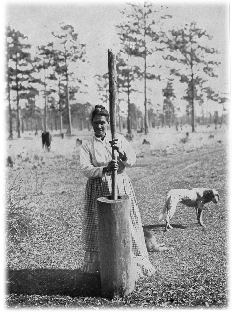 A Choctaw farm scene, pounding...