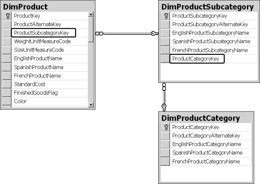 The DimProduct normalized dimension.