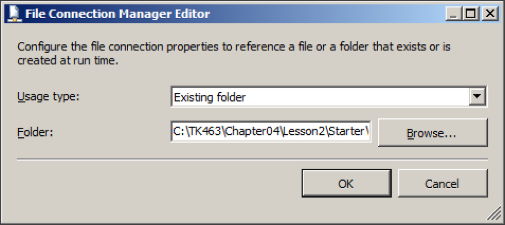 The File Connection Manager Editor