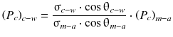 $$ {\left({P}_c\right)}_{c-w}=\frac{\upsigma_{c-w}\cdot \cos {\uptheta}_{c-w}}{\upsigma_{m-a}\cdot \cos {\uptheta}_{m-a}}\cdot {\left({P}_c\right)}_{m-a} $$