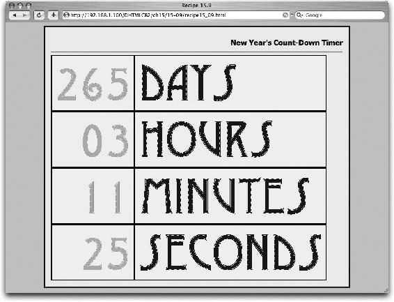 Countdown timer with swappable image