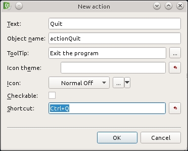 Time for action – the main window of the application