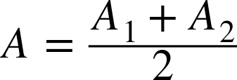 Definition of variables for the vertical midpoint method. In an ideal world h1 (the altitude calculated for the first tracker, T1) is the same as h2 (the altitude calculated by the second tracker), but in practice these are rarely the same.