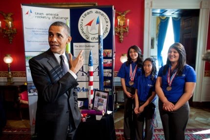 President Obama meets a TARC team from Presidio, Texas in 2012.