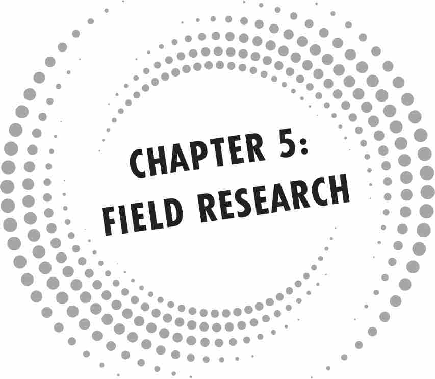 CHAPTER 5: FIELD RESEARCH