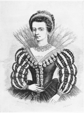 Image unavailable: CHARLOTTE MARGUERITE DE MONTMORENCY, PRINCESSE DE CONDÉ. From an engraving by Barbant.
