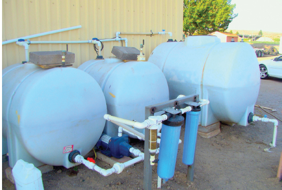 Water and nutrient tanks.