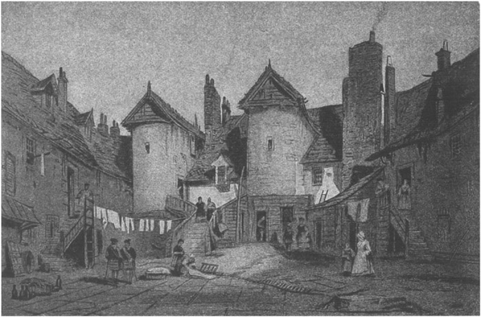 White Horse Inn From an Illustration to "Waverley" Drawn by G. Cattermole and Engraved by E. Finden