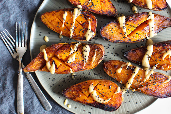 Pan-Griddled Sweet Potatoes With Miso-Ginger Sauce Recipe - NYT ...