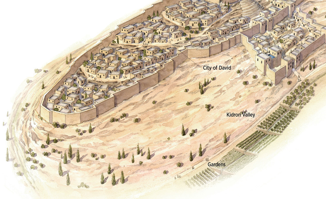 Jerusalem in the Time of Solomon (left portion of illustration)