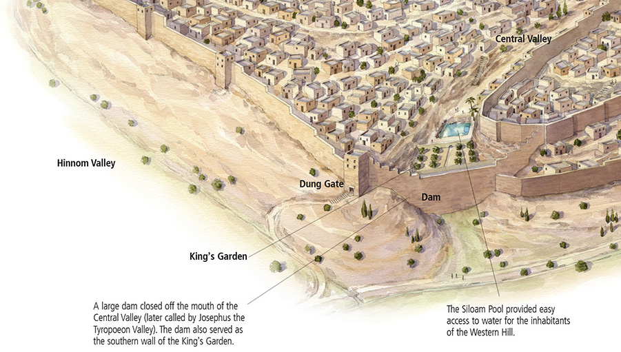 Jerusalem in the Time of Hezekiah (lower-left portion of illustration)