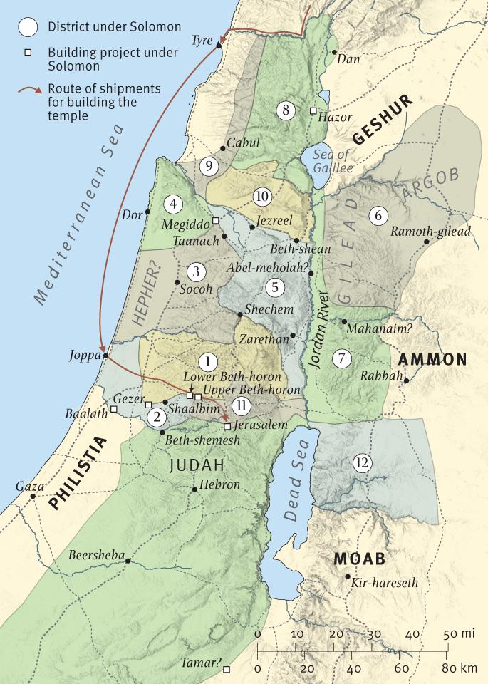 Solomon’s Administrative Districts