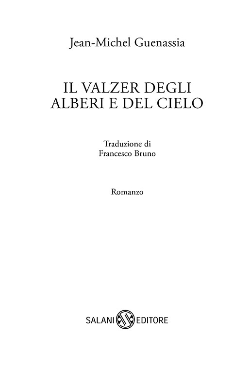 Immagine per il frontespizio. Jean-Michel Guenassia. Il valzer degli alberi e del cielo. Romanzo. Salani Editore