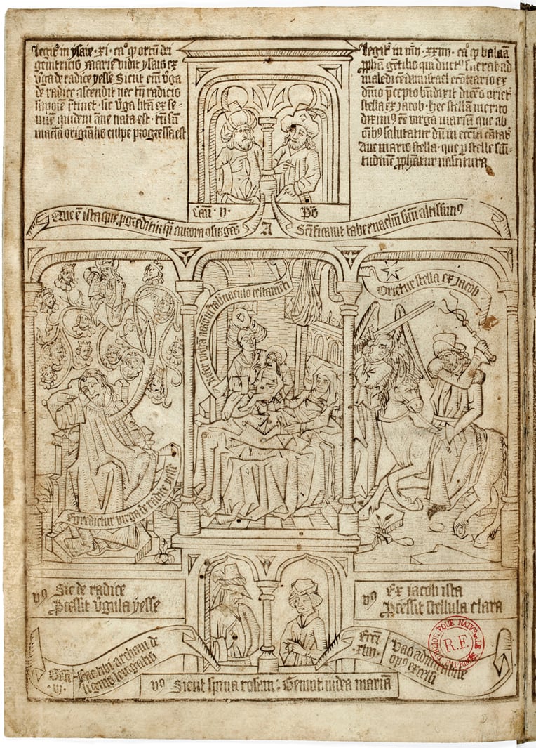 Figure 1.4 Birth of the Virgin, Fifty-Page Biblia pauperum Blockbook, 1480–85