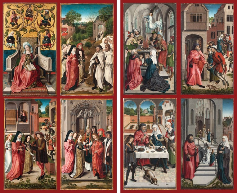 Figure 3.1 Frankfurt Altarpiece of Saint Anne from the Carmelite Monastery, Interior Wings, Anonymous Flemish Master, c.1495