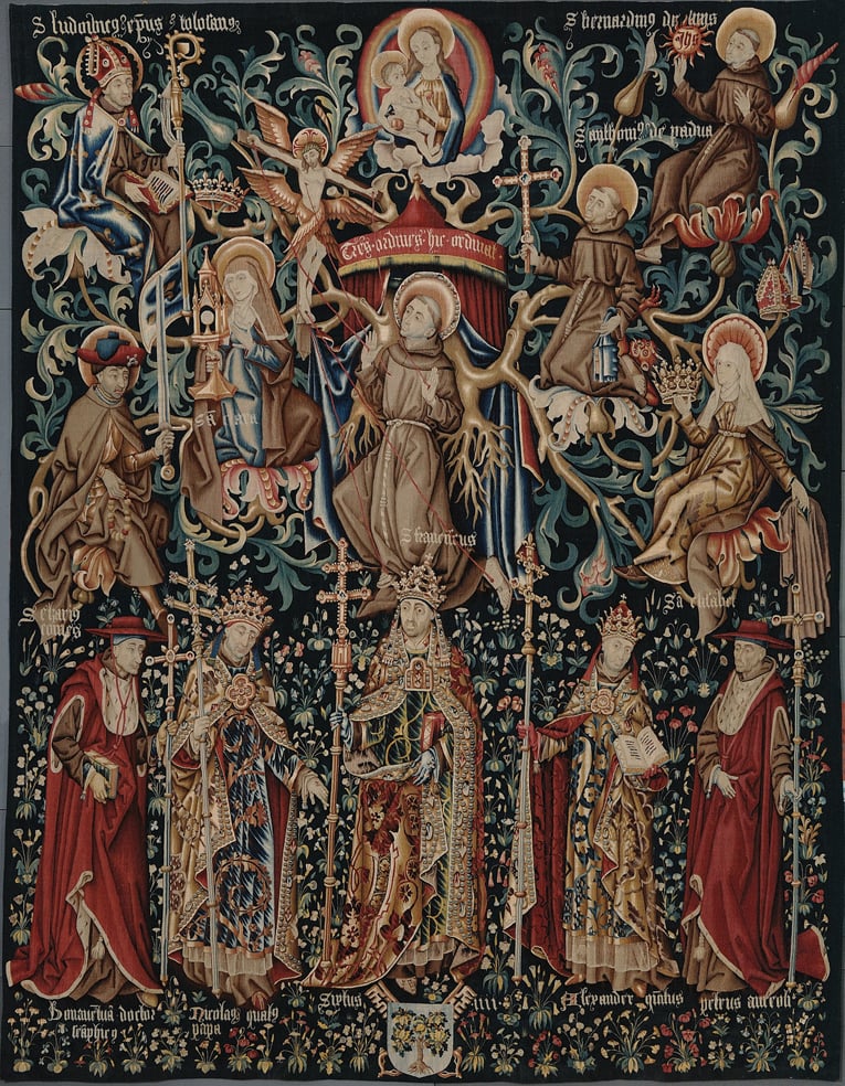 Figure 3.15 Franciscan Tree Tapestry, Wool and Silk, 1479