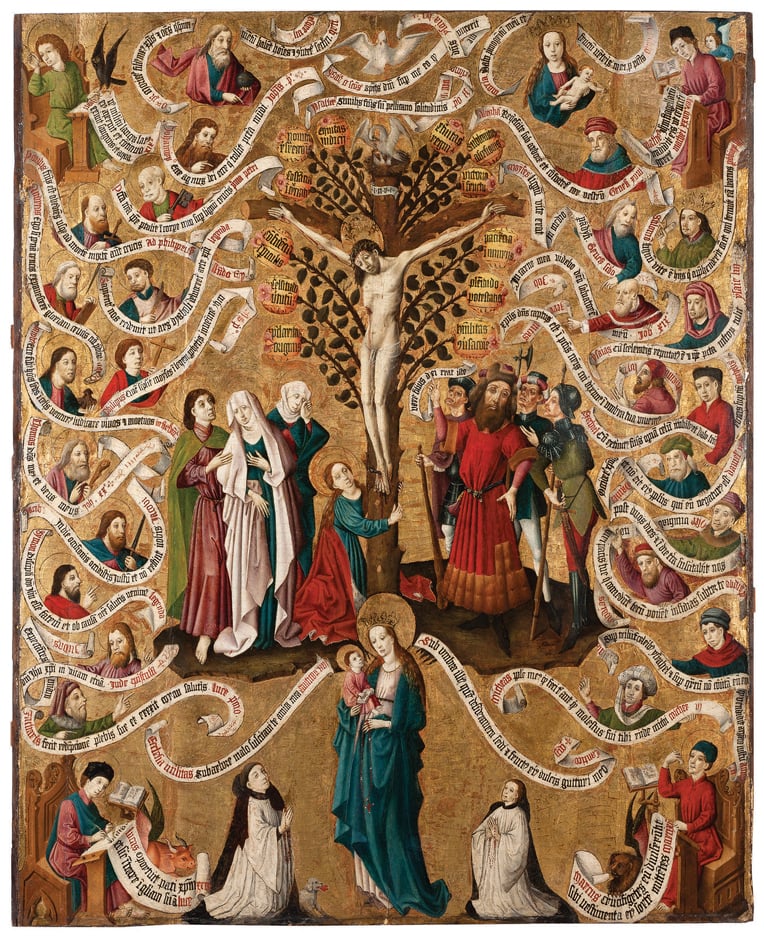 Figure 3.16 Tree of Life, Painted Panel, Attributed to a Southern German Master, c.1450–1500