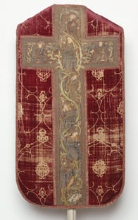 Figure 5.3 Chasuble, Italy (Velvet), Flanders (Embroidered Orphrey), Fifteenth Century