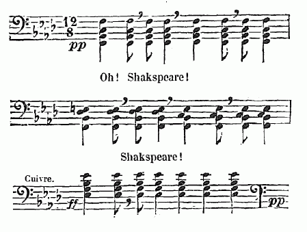 notation musicale Oh! Shakspeare! Shakspeare!