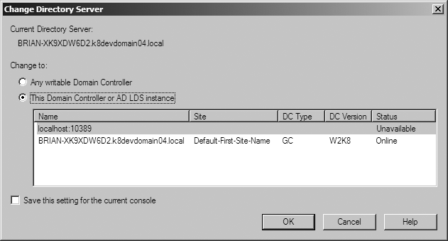 Connecting to a mounted snapshot with ADUC