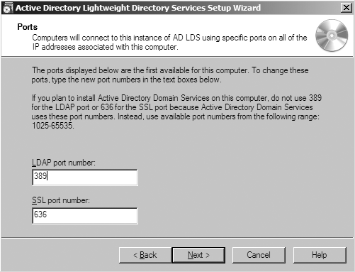 LDAP/LDAPS port selection