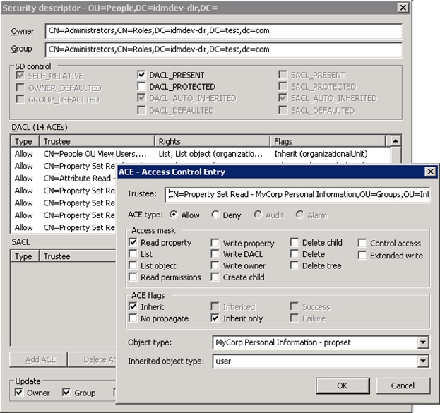 Granting Read Property access to a group