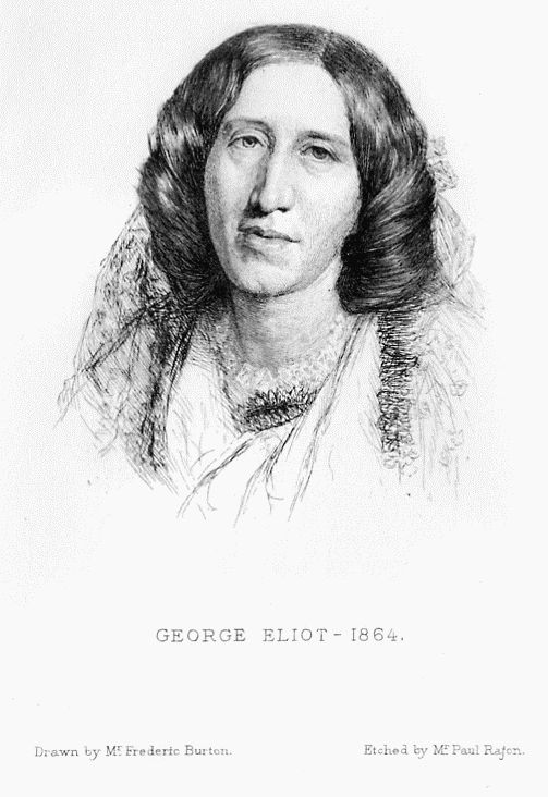 Portrait of George Eliot. Etched by M. Rajon