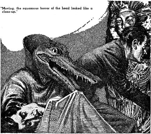 picture of a man with a crocodile head