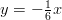 y=-\frac{1}{6}x