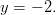 y=-2.