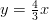 y=\frac{4}{3}x