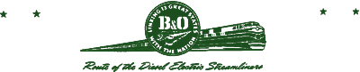 A logo for B&O train lines