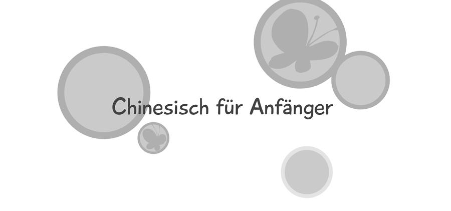 Chinesisch für Anfänger