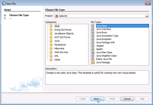 Creating the implementation class